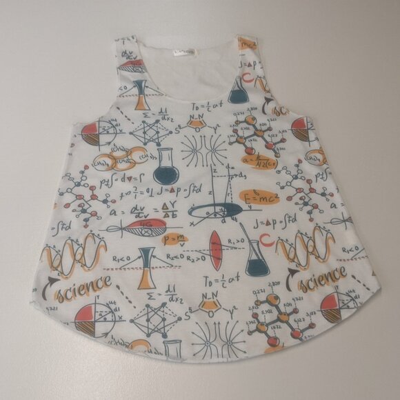 L.A. Soul Size *Small Tank Top White with Science Print - Picture 6 of 11
